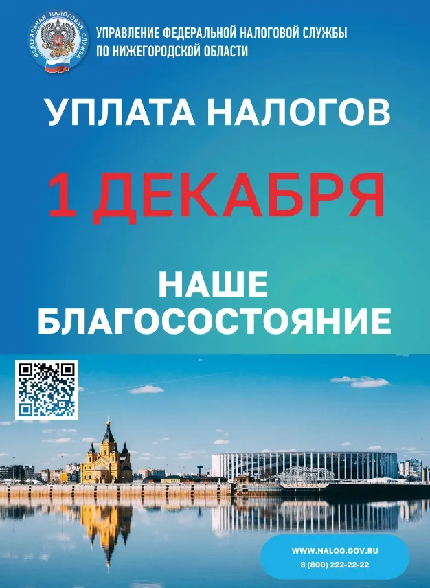 Уплачивайте налоги не позднее 1 декабря 2023 года