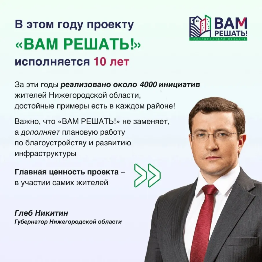 Губернаторский проект инициативного бюджетирования «ВАМ РЕШАТЬ!»