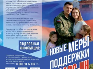 Меры социальной поддержки граждан, пребывающих в мобилизационном людском резерве «Барс-НН», и членов их семей