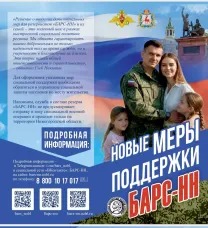 Меры социальной поддержки граждан, пребывающих в мобилизационном людском резерве «Барс-НН», и членов их семей